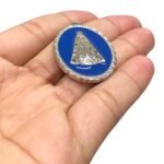 Pingente Oval N.Sra Aparecida 39mm Níquel - 1 Und - Imagem 3