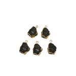 Pingente Pedra Disforme C/ Borda Dourado - 1 Und