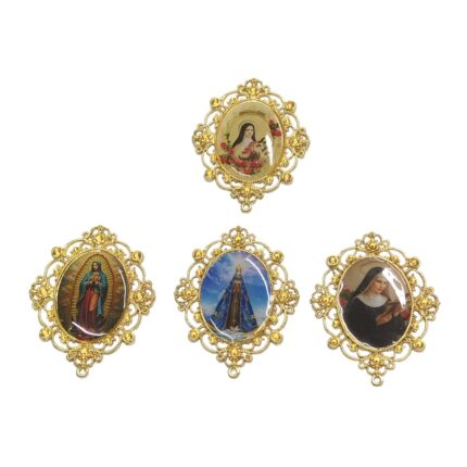 Entremeio Oval N.Sra Aparecida 48x61mm Dourado – 1 Und