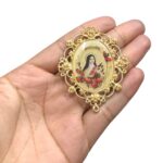 Entremeio Oval N.Sra Aparecida 48x61mm Dourado – 1 Und - Imagem 3
