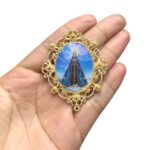 Entremeio Oval N.Sra Aparecida 48x61mm Dourado – 1 Und - Imagem 4