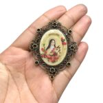 Entremeio Oval N.Sra Aparecida 48x61mm Ouro Velho - 1 Und - Imagem 5