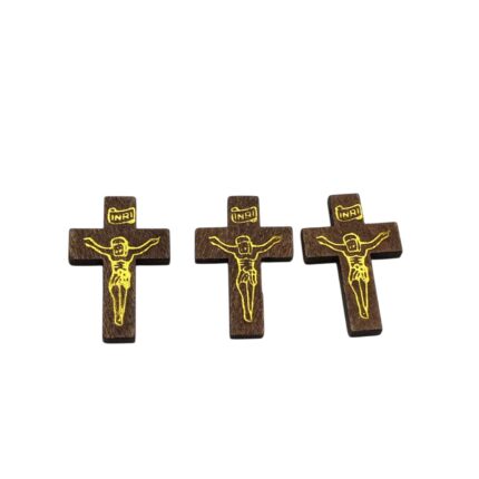 Pingente Cruz 23x33mm Madeira – 1 Und