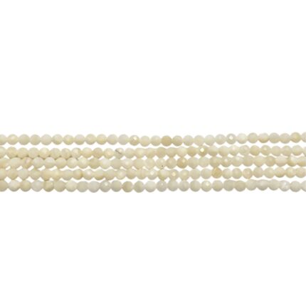 Fio Madrepérola Facetada 4mm - 1 Fio