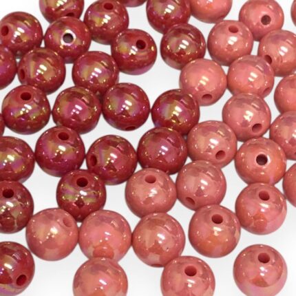 Conta Bola Pérola 14mm Irizada - 20 Gramas