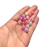 Conta Bola Craquelada 10mm Irizada - 20 Gramas - Imagem 2