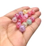 Conta Bola Craquelada 10mm Irizada - 20 Gramas - Imagem 3