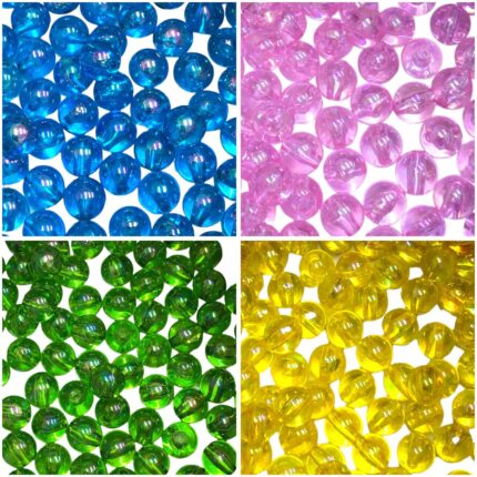 Conta Bola Lisa 8mm Irizada - 20 Gramas