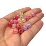 Conta Bola Craquelada 8mm Irizada – 20 Gramas - Imagem 3