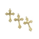 Pingente Cruz 41mm Dourado - 1 Und