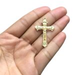 Pingente Cruz 39mm Dourado – 1 Und - Imagem 2