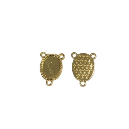 Pingente Oval P/ Chaton Dourado 15x20mm – 1 Und