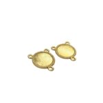 Pingente Oval P/ Chaton Dourado 19mm – 1 Und - Imagem 3