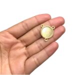 Pingente Oval P/ Chaton Dourado 19mm – 1 Und - Imagem 2