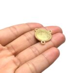 Pingente Oval P/ Chaton Dourado 19mm – 1 Und - Imagem 4