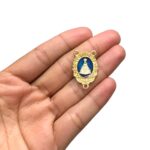 Entremeio N.Sra Aparecida 28mm C/ Resina Dourado - 1 Und - Imagem 2