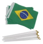 Bandeira Brasil C/ Haste 20x30 Tecido - 1 Und - Imagem 2