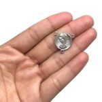 Pingente N. Senhora 20mm Redondo Níquel - 1 Und - Imagem 2