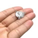 Pingente N. Senhora 20mm Redondo Níquel - 1 Und - Imagem 4