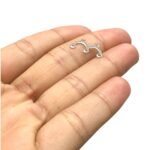 Entremeio Garfinho Duplo 17mm Níquel - 20 Unds - Imagem 2