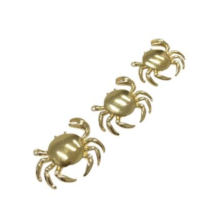 Pingente Caranguejo 33mm Dourado - 1 Und