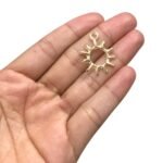 Pingente Sol 27mm Dourado - 1 Und - Imagem 2