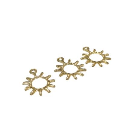 Pingente Sol 27mm Dourado - 1 Und