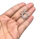 Pingente Sol 27mm Níquel – 1 Und - Imagem 2