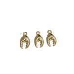 Pingente Pata Caranguejo 22mm Dourado – 1 Und - Imagem 3