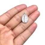 Pingente Oval N. Senhora 20mm Níquel - 1 Und - Imagem 2