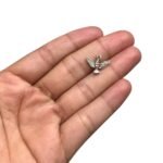 Pingente Pomba 12mm Níquel - 1 Und - Imagem 2