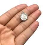 Pingente Redondo N. Sra Aparecida 19mm Níquel - 1 Und - Imagem 4