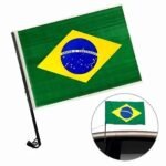 Bandeira Brasil 19x30cm C/Haste P/Carro – 1 Und