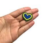 Aplique Emborrachado Coração Brasil 25mm - 1 Und - Imagem 2