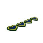 Aplique Emborrachado Coração Brasil 25mm - 1 Und - Imagem 3