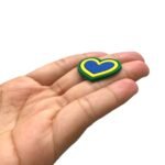 Aplique Emborrachado Coração Brasil 25mm - 1 Und - Imagem 4