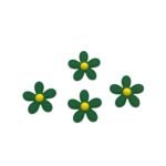 Aplique Emborrachado Flor Brasil 23mm - 1 Und