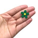 Aplique Emborrachado Flor Brasil 23mm - 1 Und - Imagem 2