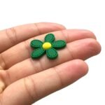 Aplique Emborrachado Flor Brasil 23mm - 1 Und - Imagem 4