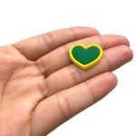 Aplique Emborrachado Coração Brasil 20mm – 1 Und - Imagem 4