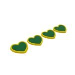 Aplique Emborrachado Coração Brasil 20mm – 1 Und - Imagem 3