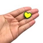 Aplique Emborrachado Coração Brasil 20mm – 1 Und - Imagem 2