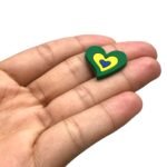 Aplique Emborrachado Coração Brasil 20mm – 1 Und - Imagem 4