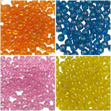 Conta Bola Lisa 6mm Irizada – 20 Gramas