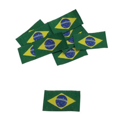 Etiqueta Bandeira Brasil 25x45mm - 10 Unds