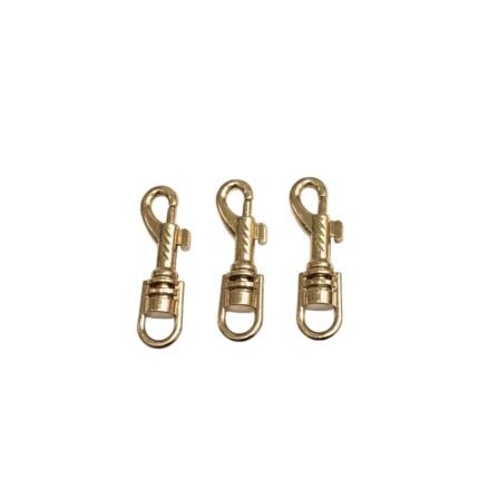 Fecho Mosquetão 12x47mm Dourado - 1 Und