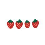 Aplique Emborrachado Morango 20mm - 6 Unds