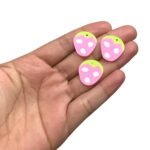 Aplique Emborrachado Morango 20mm – 6 Unds - Imagem 2
