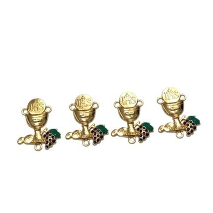 Entremeio Cálice P/ Terço 15x27mm Dourado - 1 Und