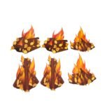 Kit Junino Fogueira Papel - 6 Unds